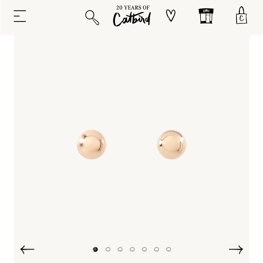 Catbird 14k Gold Ball Studs